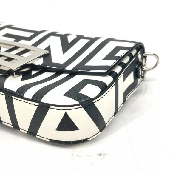 FENDI 7AS142 Marc Jacobs collab Baguette Pouch Logo Shoulder Bag 2WAY Hand Bag - Picture 14 of 16